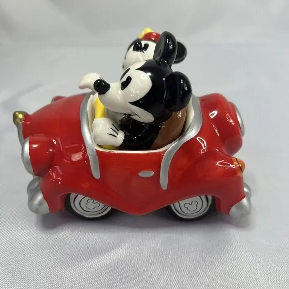 Mickey and Minnie Mouse Car Salt Pepper Shaker 3pc Set - Picture 6 of 9